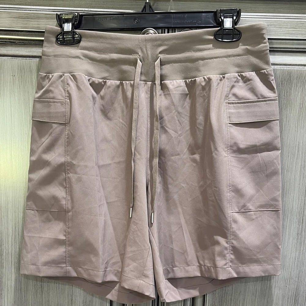 Calia Tan Cargo Shorts with Drawstring Waist